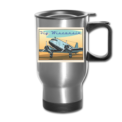 Fly Wisconsin - Travel Mug - silver