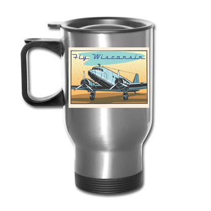 Fly Wisconsin - Travel Mug - silver