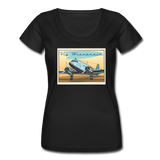 Fly Wisconsin - Women's Scoop Neck T-Shirt - black