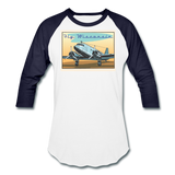 Fly Wisconsin - Baseball T-Shirt - white/navy