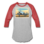 Fly Wisconsin - Baseball T-Shirt - heather gray/red