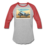 Fly Wisconsin - Baseball T-Shirt - heather gray/red