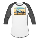 Fly Wisconsin - Baseball T-Shirt - white/charcoal
