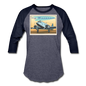 Fly Wisconsin - Baseball T-Shirt - heather blue/navy