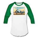 Fly Wisconsin - Baseball T-Shirt - white/kelly green