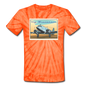 Fly Wisconsin - Unisex Tie Dye T-Shirt - spider orange