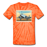 Fly Wisconsin - Unisex Tie Dye T-Shirt - spider orange