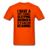 Sleeping Disorder - Reading - Unisex Classic T-Shirt - orange