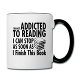 Not Addicted To Reading - Contrast Coffee Mug - white/black
