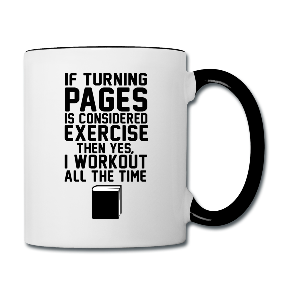 If Turning Pages - Contrast Coffee Mug - white/black