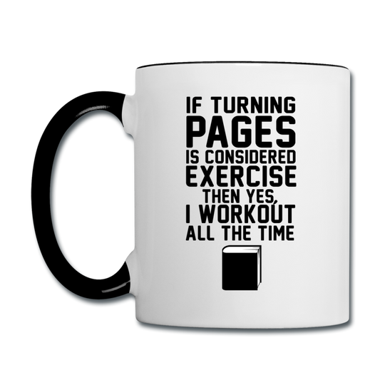 If Turning Pages - Contrast Coffee Mug - white/black