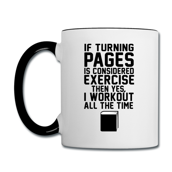 If Turning Pages - Contrast Coffee Mug - white/black