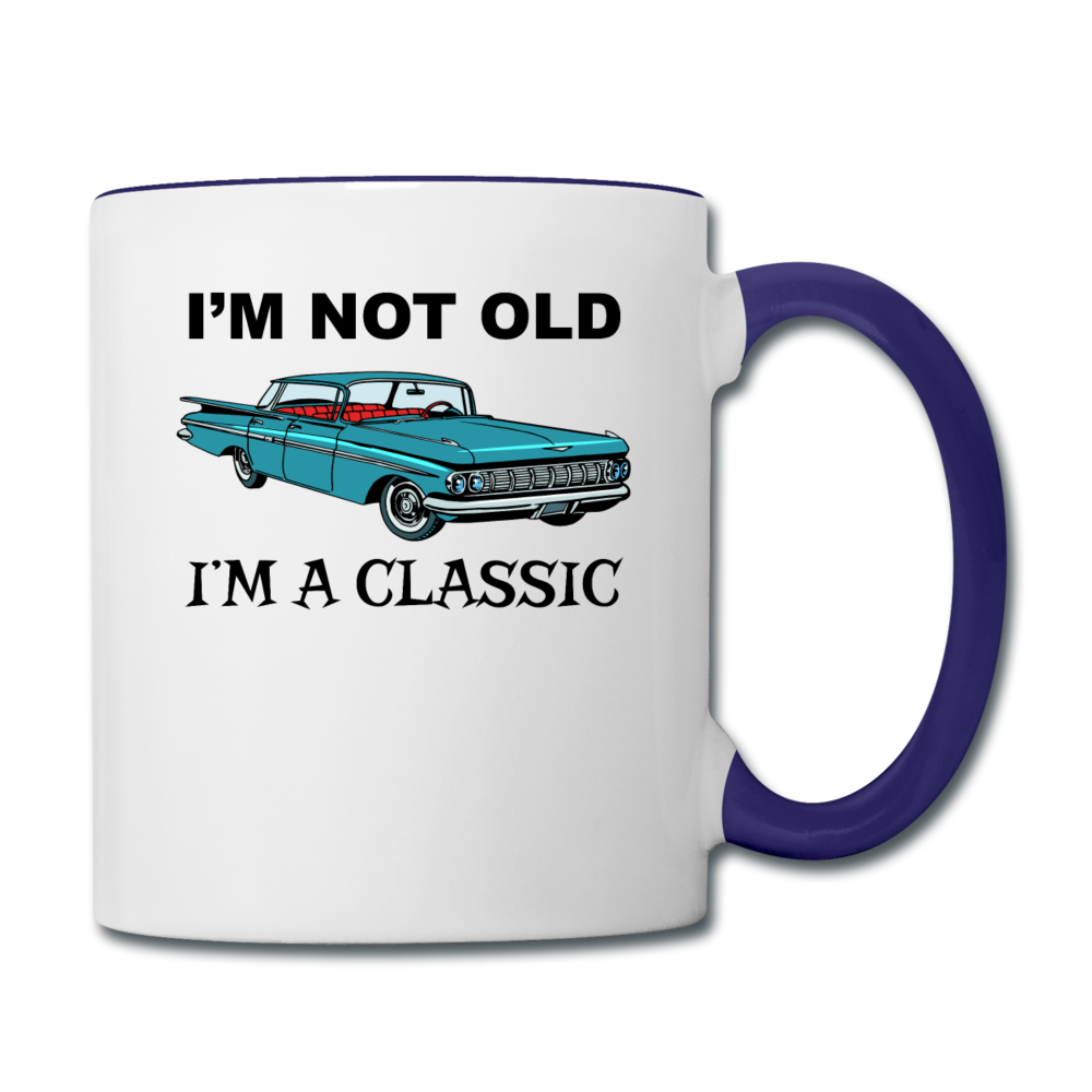 I'm Not Old - Car - Contrast Coffee Mug - white/cobalt blue