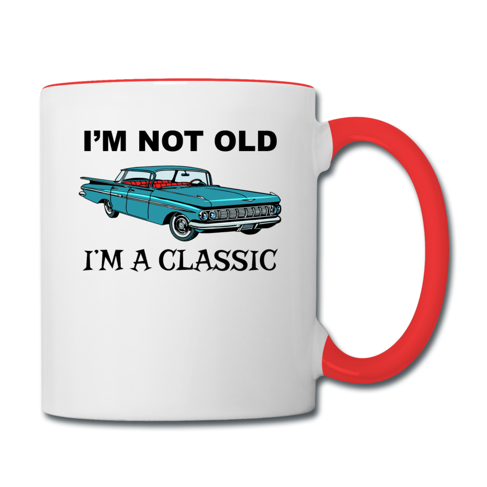 I'm Not Old - Car - Contrast Coffee Mug - white/red