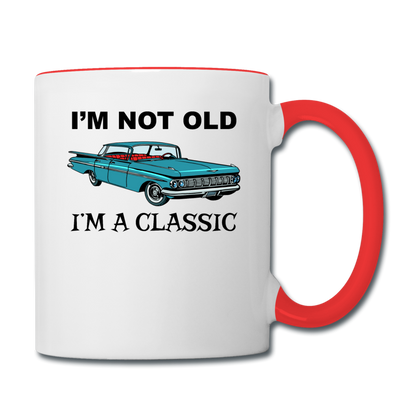 I'm Not Old - Car - Contrast Coffee Mug - white/red