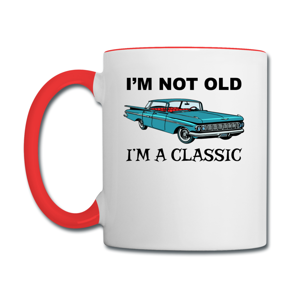 I'm Not Old - Car - Contrast Coffee Mug - white/red