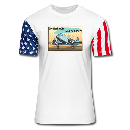 I'm Not Old - DC3 - Stars & Stripes T-Shirt - white