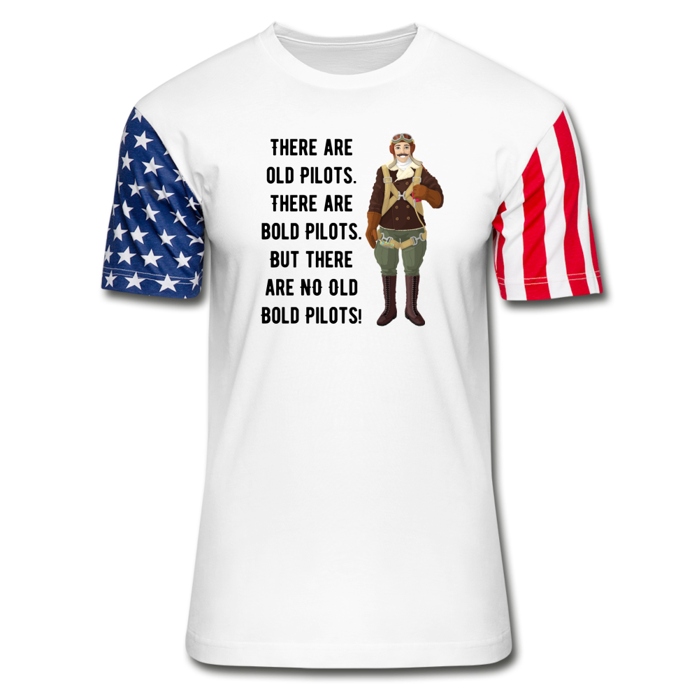 Old - Bold - Pilots - Stars & Stripes T-Shirt - white