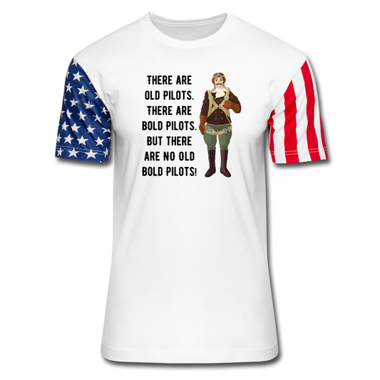 Old - Bold - Pilots - Stars & Stripes T-Shirt - white