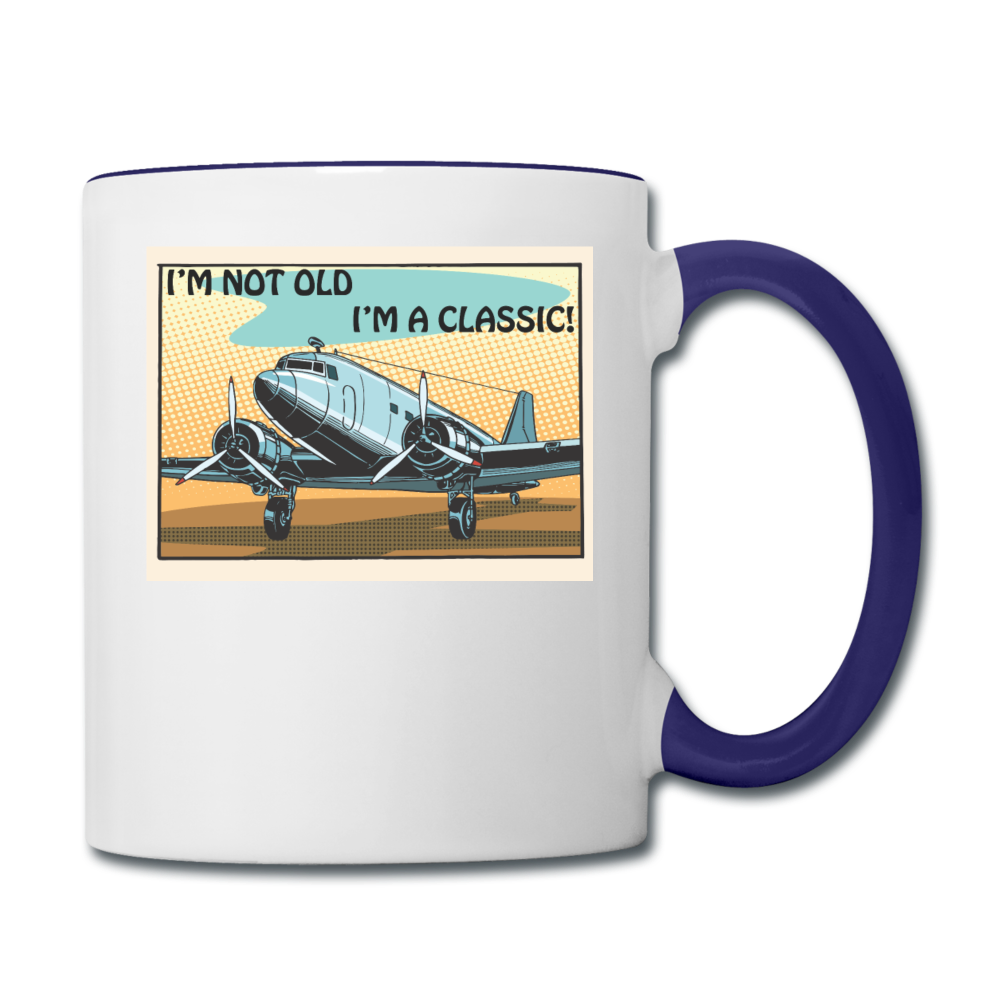 I'm Not Old - DC3 - Contrast Coffee Mug - white/cobalt blue