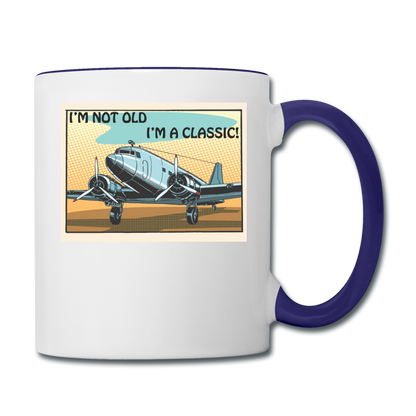 I'm Not Old - DC3 - Contrast Coffee Mug - white/cobalt blue