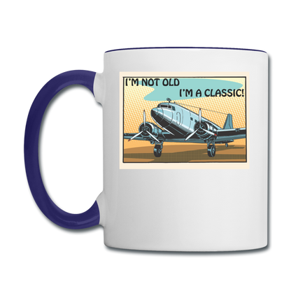 I'm Not Old - DC3 - Contrast Coffee Mug - white/cobalt blue