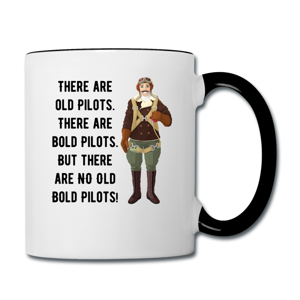 Old - Bold - Pilots - Contrast Coffee Mug - white/black