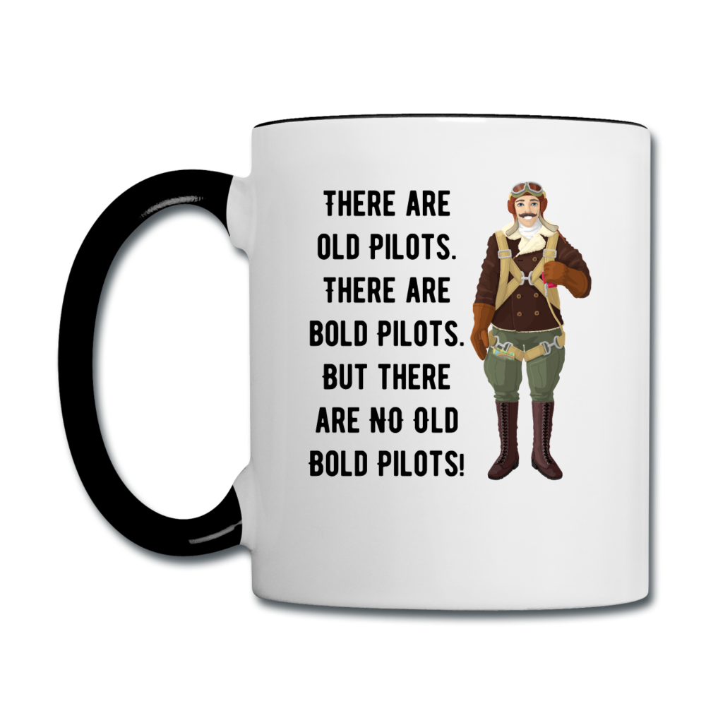 Old - Bold - Pilots - Contrast Coffee Mug - white/black