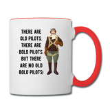Old - Bold - Pilots - Contrast Coffee Mug - white/red