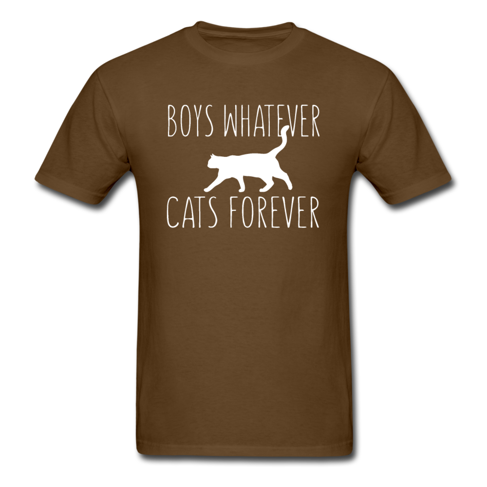 Boys Whatever, Cats Forever - White - Unisex Classic T-Shirt - brown