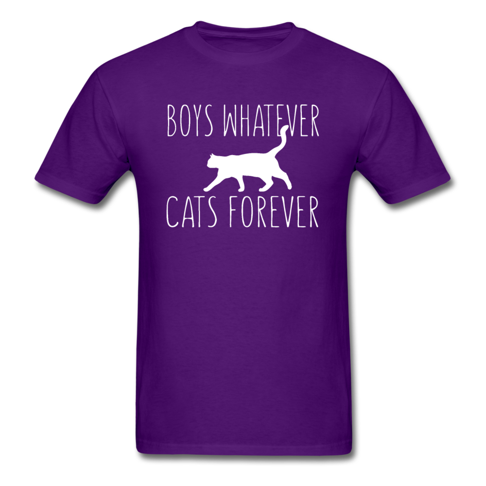 Boys Whatever, Cats Forever - White - Unisex Classic T-Shirt - purple