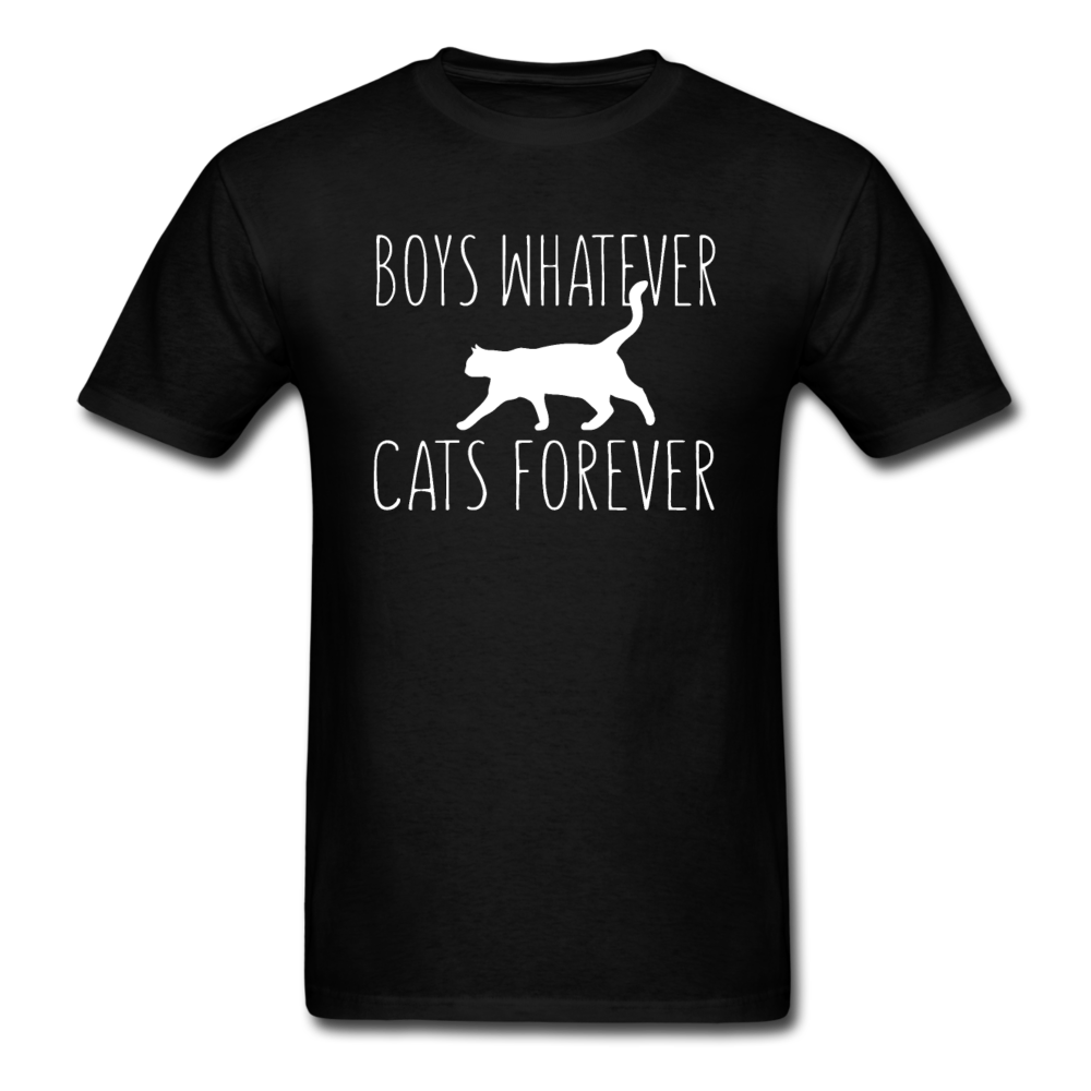 Boys Whatever, Cats Forever - White - Unisex Classic T-Shirt - black