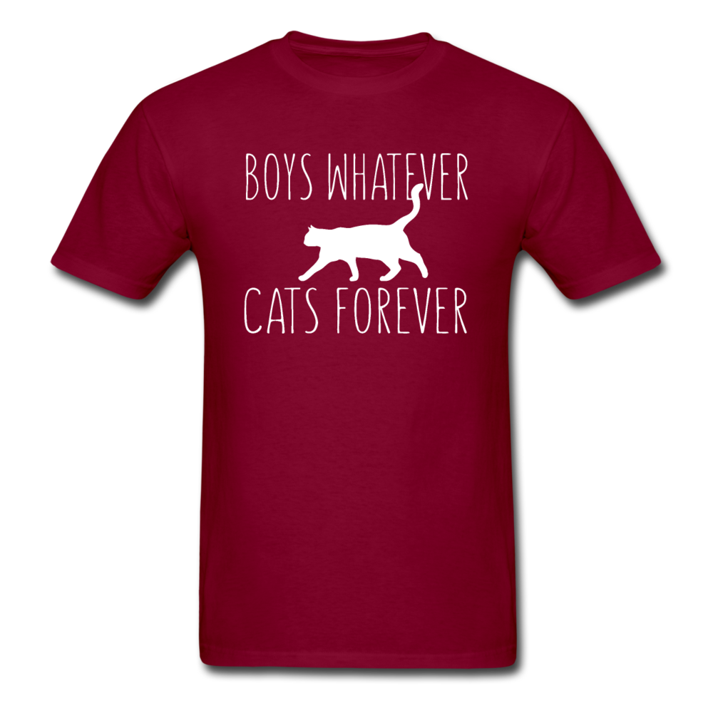 Boys Whatever, Cats Forever - White - Unisex Classic T-Shirt - burgundy