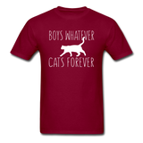 Boys Whatever, Cats Forever - White - Unisex Classic T-Shirt - burgundy