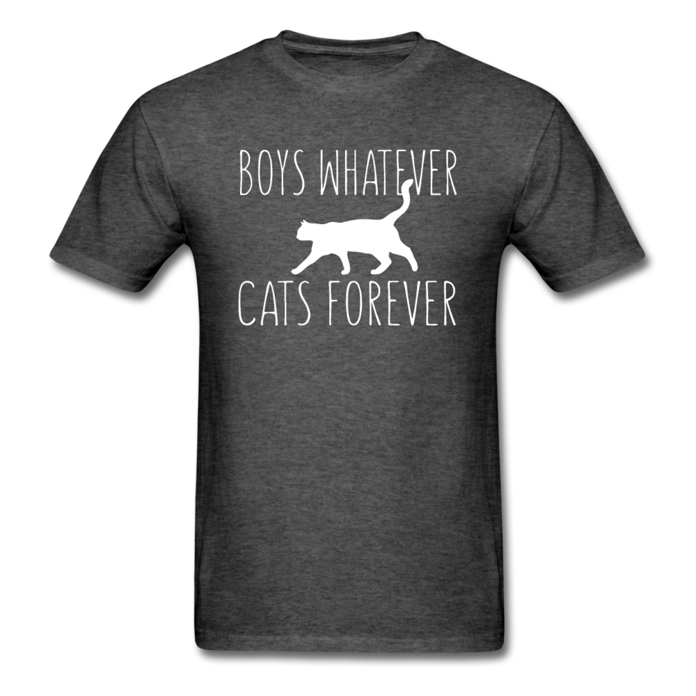 Boys Whatever, Cats Forever - White - Unisex Classic T-Shirt - heather black