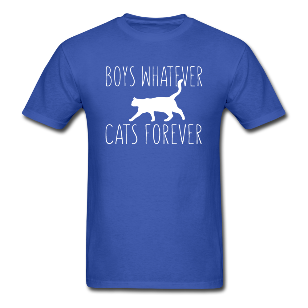 Boys Whatever, Cats Forever - White - Unisex Classic T-Shirt - royal blue