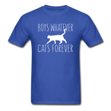 Boys Whatever, Cats Forever - White - Unisex Classic T-Shirt - royal blue