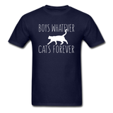 Boys Whatever, Cats Forever - White - Unisex Classic T-Shirt - navy