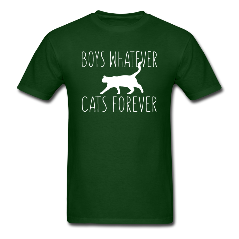 Boys Whatever, Cats Forever - White - Unisex Classic T-Shirt - forest green