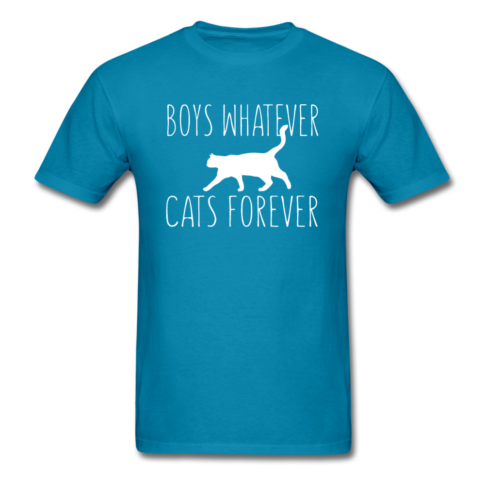 Boys Whatever, Cats Forever - White - Unisex Classic T-Shirt - turquoise