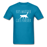 Boys Whatever, Cats Forever - White - Unisex Classic T-Shirt - turquoise