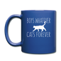 Boys Whatever, Cats Forever - White - Full Color Mug - royal blue