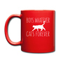 Boys Whatever, Cats Forever - White - Full Color Mug - red