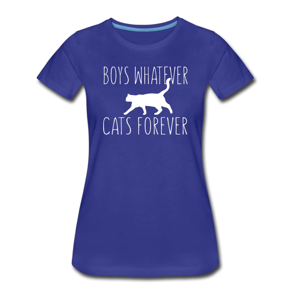 Boys Whatever, Cats Forever - White - Women’s Premium T-Shirt - royal blue