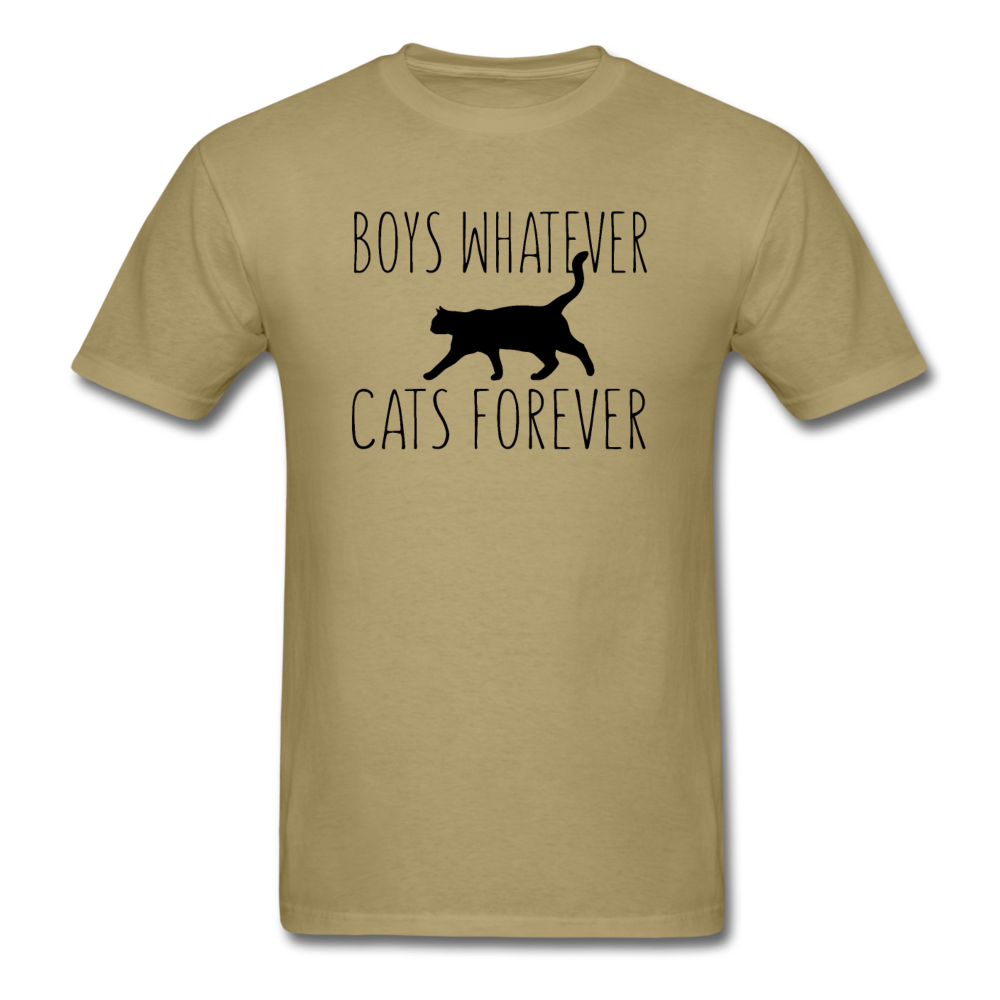 Boys Whatever, Cats Forever - Black - Unisex Classic T-Shirt - khaki