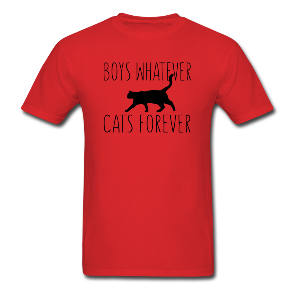 Boys Whatever, Cats Forever - Black - Unisex Classic T-Shirt - red