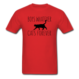 Boys Whatever, Cats Forever - Black - Unisex Classic T-Shirt - red