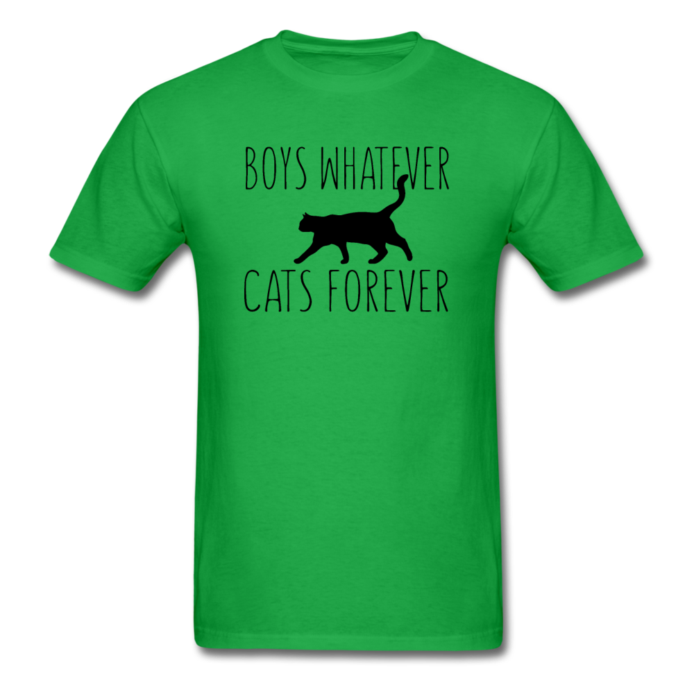 Boys Whatever, Cats Forever - Black - Unisex Classic T-Shirt - bright green