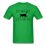 Boys Whatever, Cats Forever - Black - Unisex Classic T-Shirt - bright green