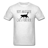 Boys Whatever, Cats Forever - Black - Unisex Classic T-Shirt - light heather gray